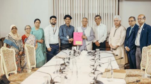 মেঘের হাতে জমির দলিল হস্তান্তর